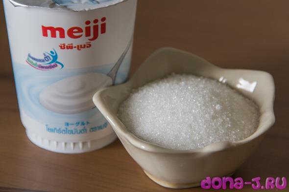 Сахарный скраб для лица с йогуртом