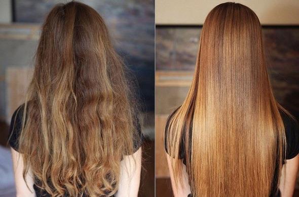 Кератиновое выпрямление волос в домашних условиях: до и после